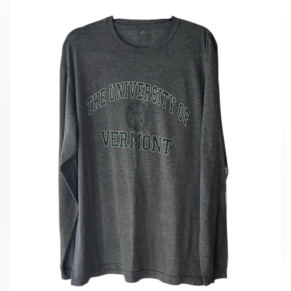 University of Vermont Gray Long Sleeve Tee Size XL EUC Collegiate Y2K Casual - Picture 1 of 5
